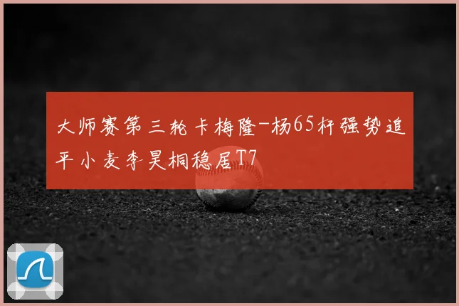 大师赛第三轮卡梅隆-杨65杆强势追平小麦李昊桐稳居T7